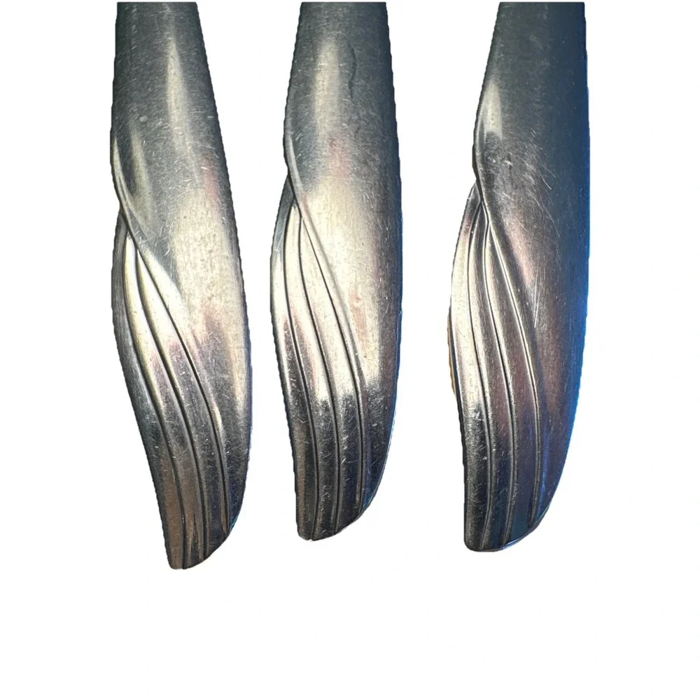 SURF Stainless by Oneida Ltd 7 3/8 Inch (set of 3) Dinner Forks Rare Flatware‎